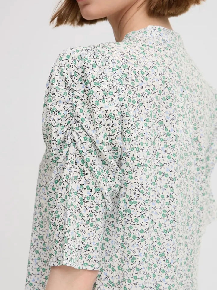 BLUSE IHVERA GREEN FLOWER