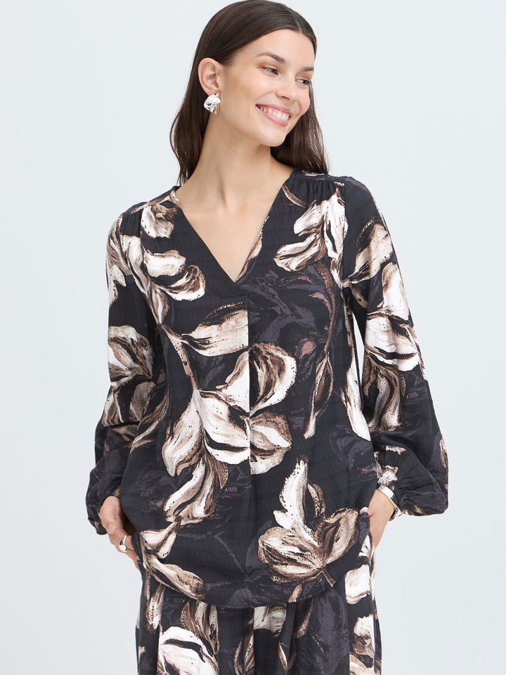 BLUSE FRARIANA FLORAL SAND