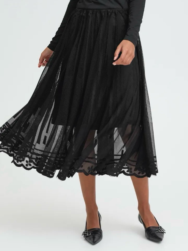 MIDISKJØRT IHLEONCE BLACK