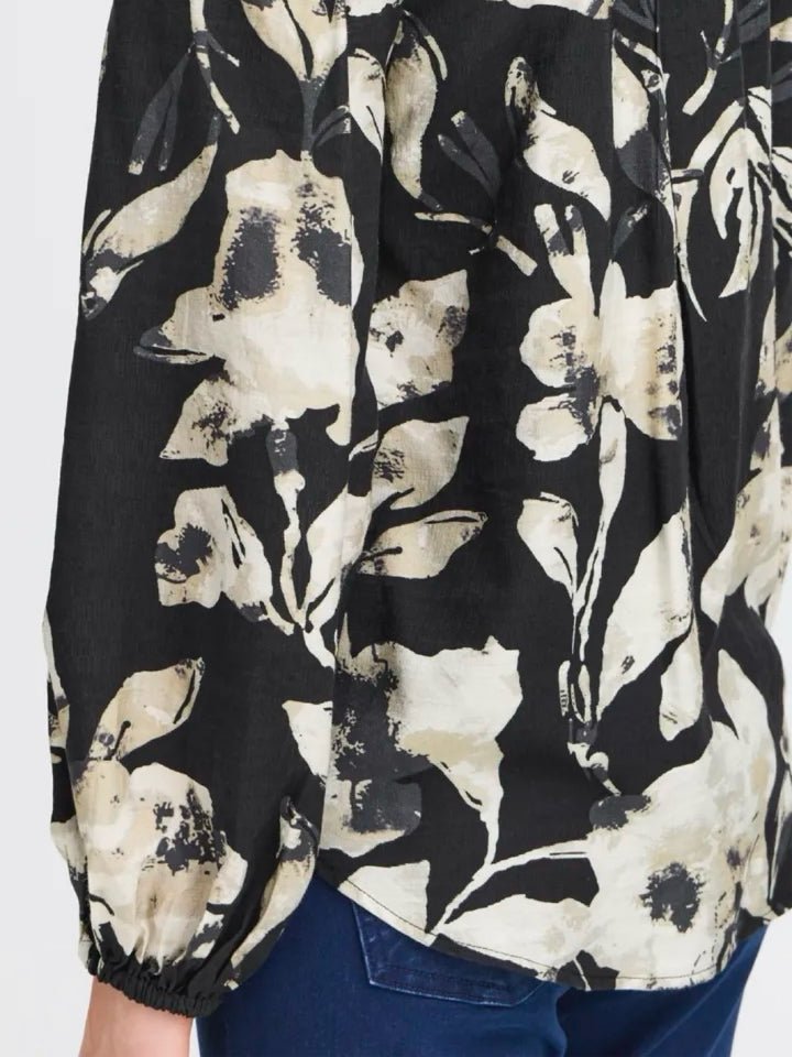 BLUSE FRARIANA FLORAL BLACK