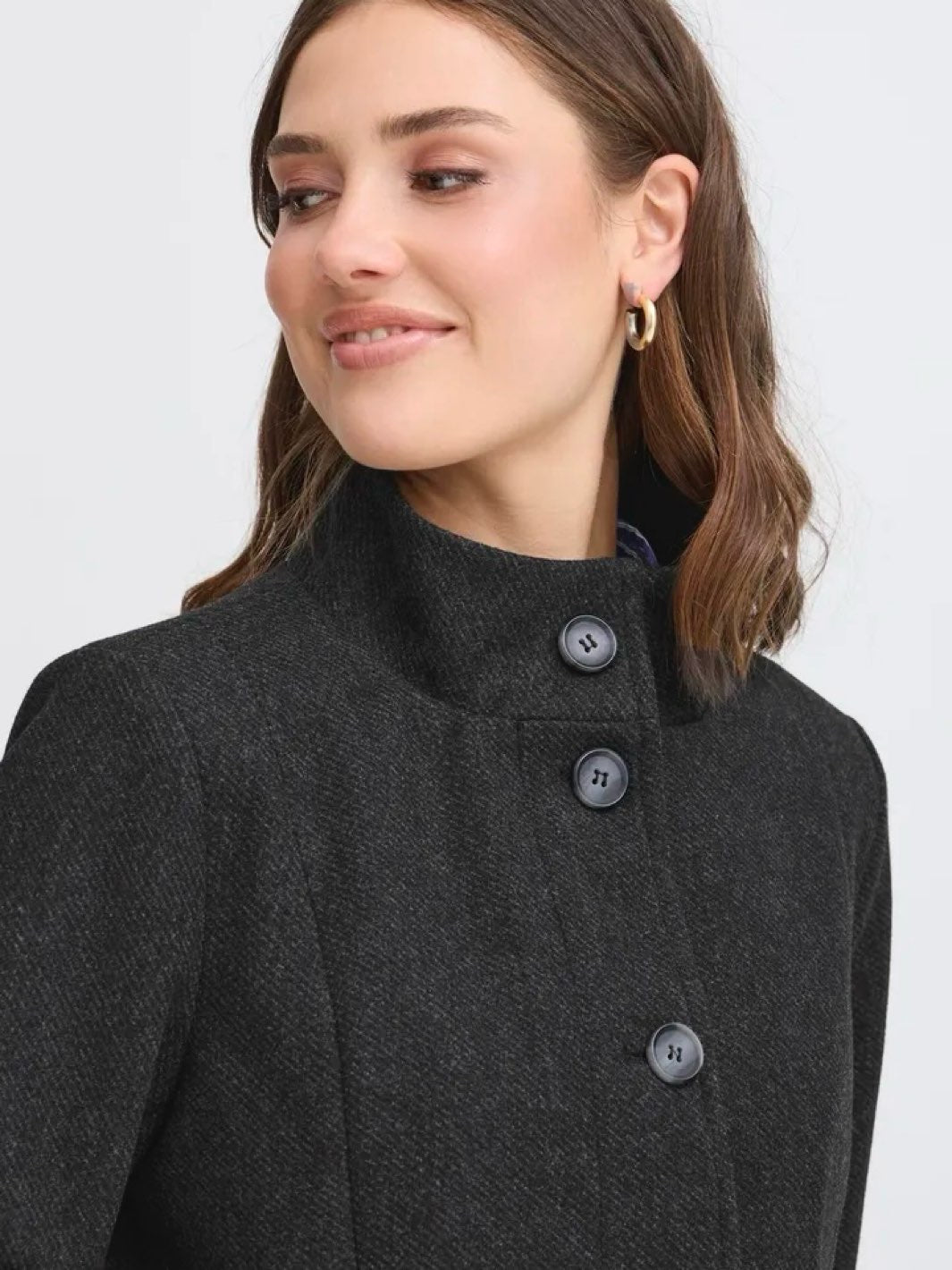 KÅPE FREVILLA CHARCOAL MELANGE