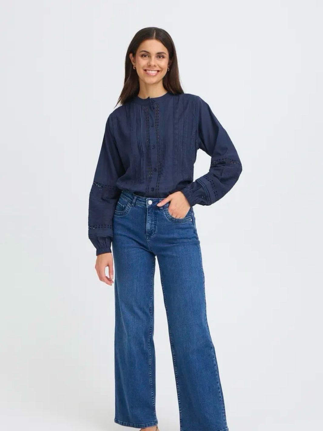 SKJORTE FRJIKE  NAVY BLAZER