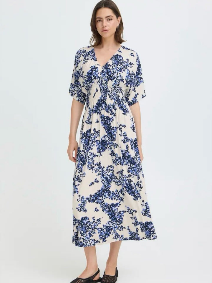 MIDIKJOLE FRAMY SOFT PETALS NAVY