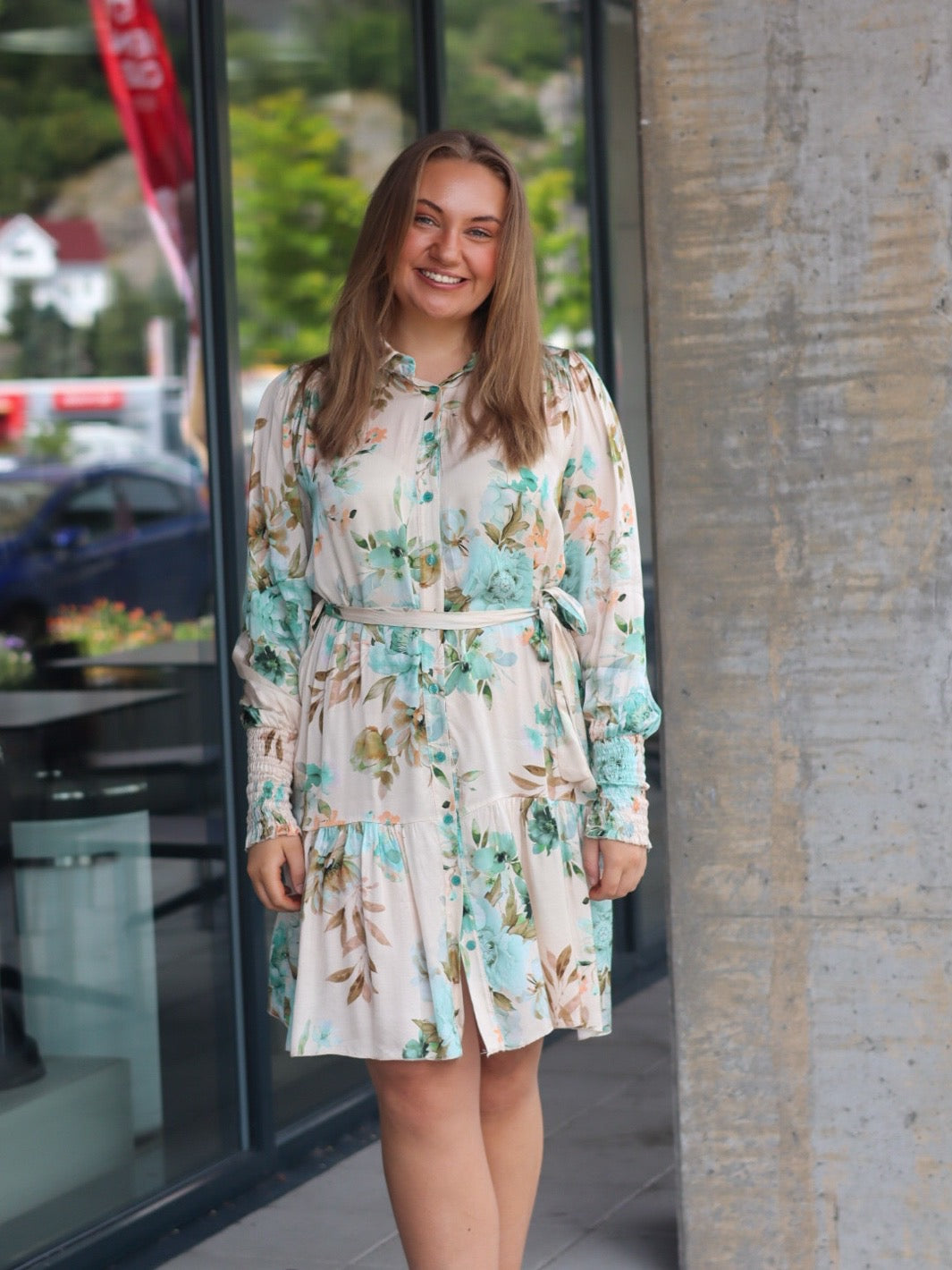 KJOLE ALIVIA GRACE OFFW/GREEN