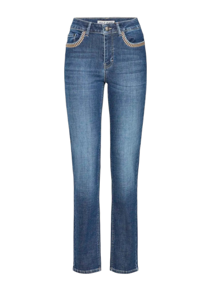 JEANS PZATLEA STRAIGHT MEDIUM BLUE DENIM