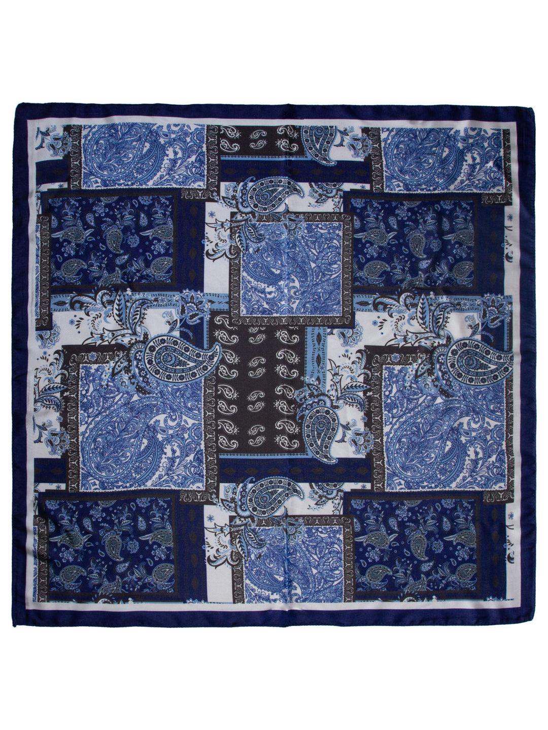 SKJERF FIRKANT PAISLEY NAVY