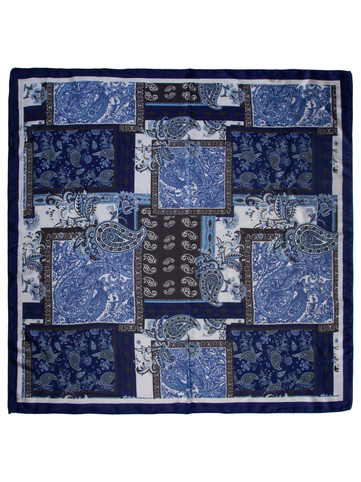 SKJERF FIRKANT PAISLEY NAVY