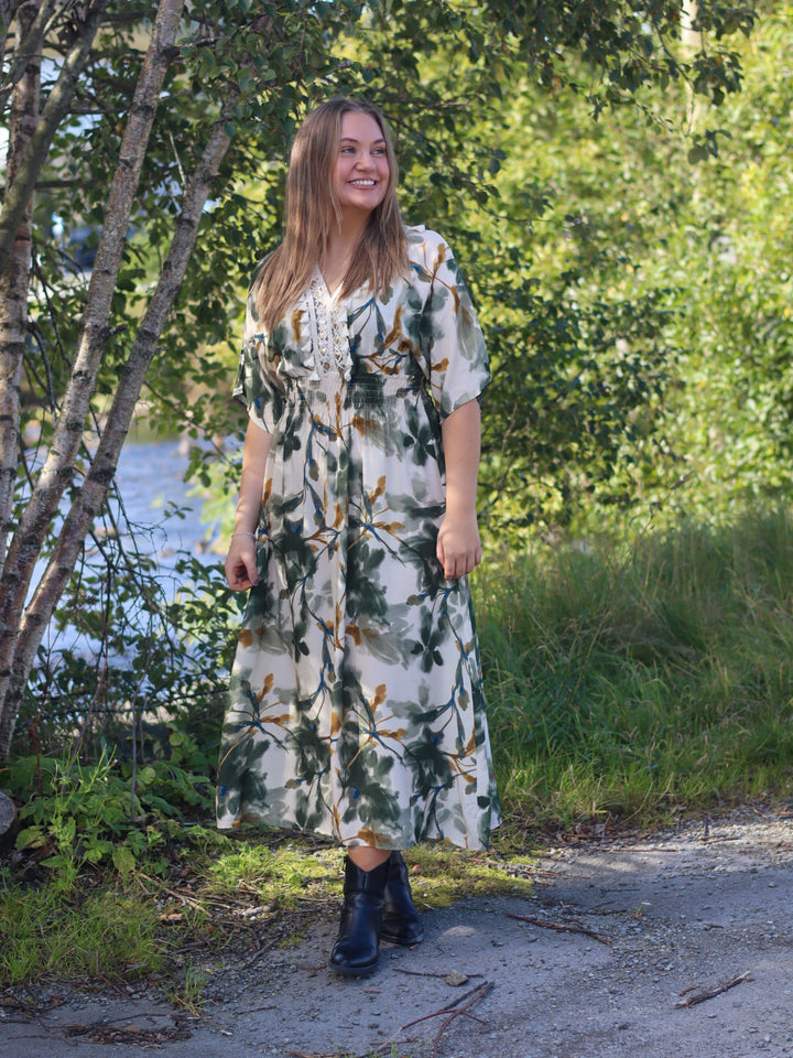 MIDIKJOLE SBKANZA BLUME DUSTY OLIVE