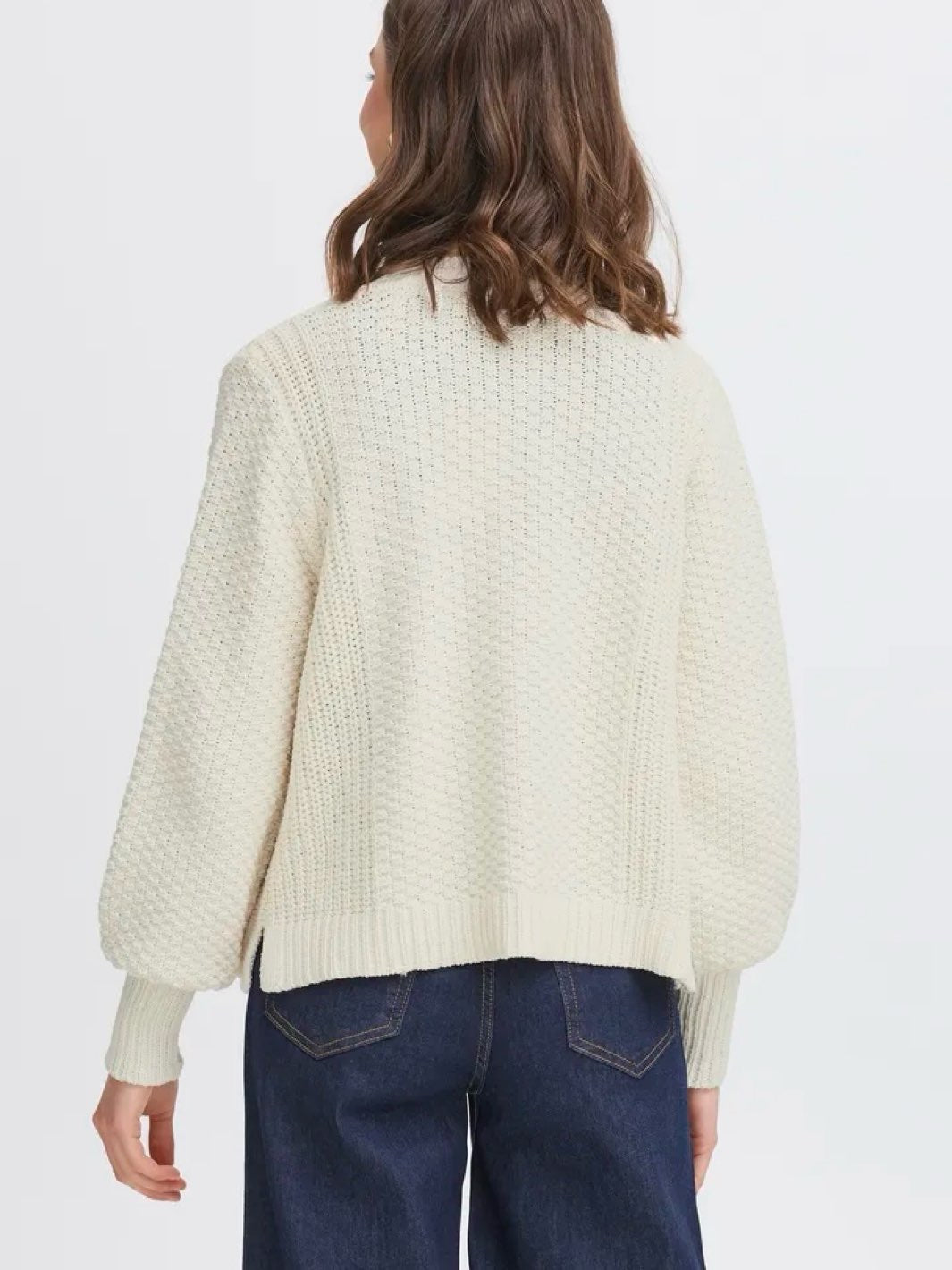 CARDIGAN FRKAMILLE  WHISPER WHITE