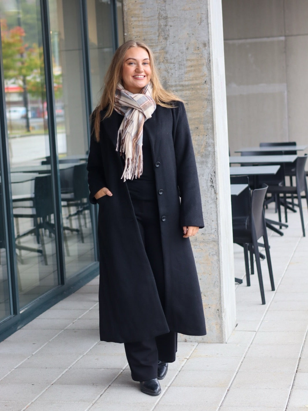 SKJERF RUTER OFFWHITE