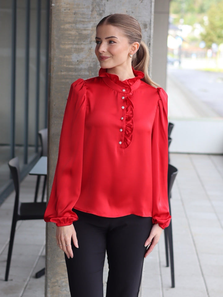 BLUSE VANDA SATIN RED