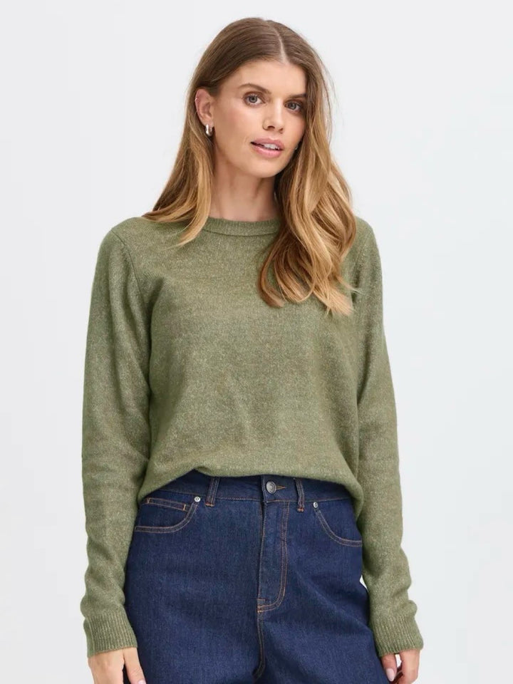 STRIKKEGENSER FRELLIS DUSTY OLIVE MELANGE