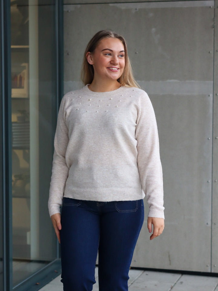 STRIKKEGENSER FRRISAL  OATMEAL MELANGE