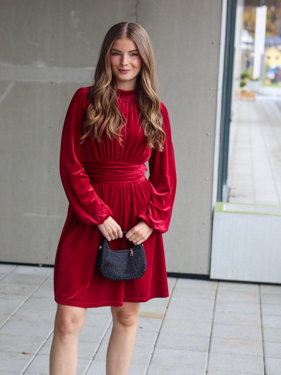 KJOLE ALIBA VELOUR RED
