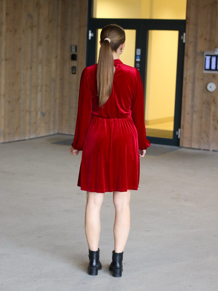 KJOLE ALIBA VELOUR RED