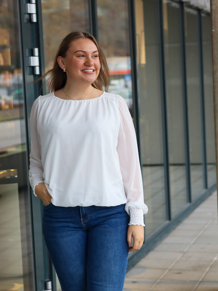 BLUSE MARITA CHIFFON OFFWHITE
