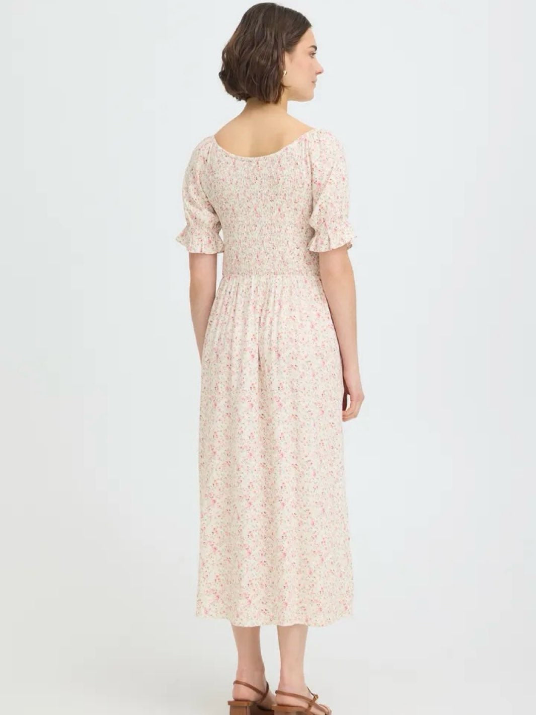 MIDIKJOLE FRHEAT PINK FLORAL