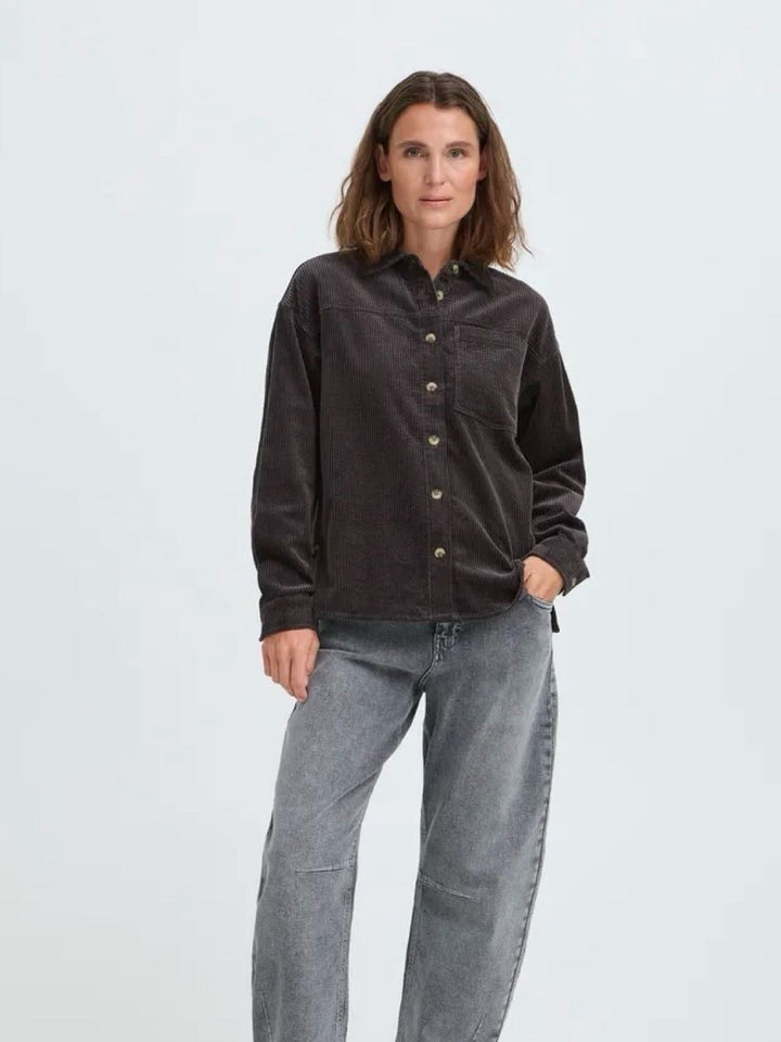 PZESSY OVERSHIRT ESPRESSO
