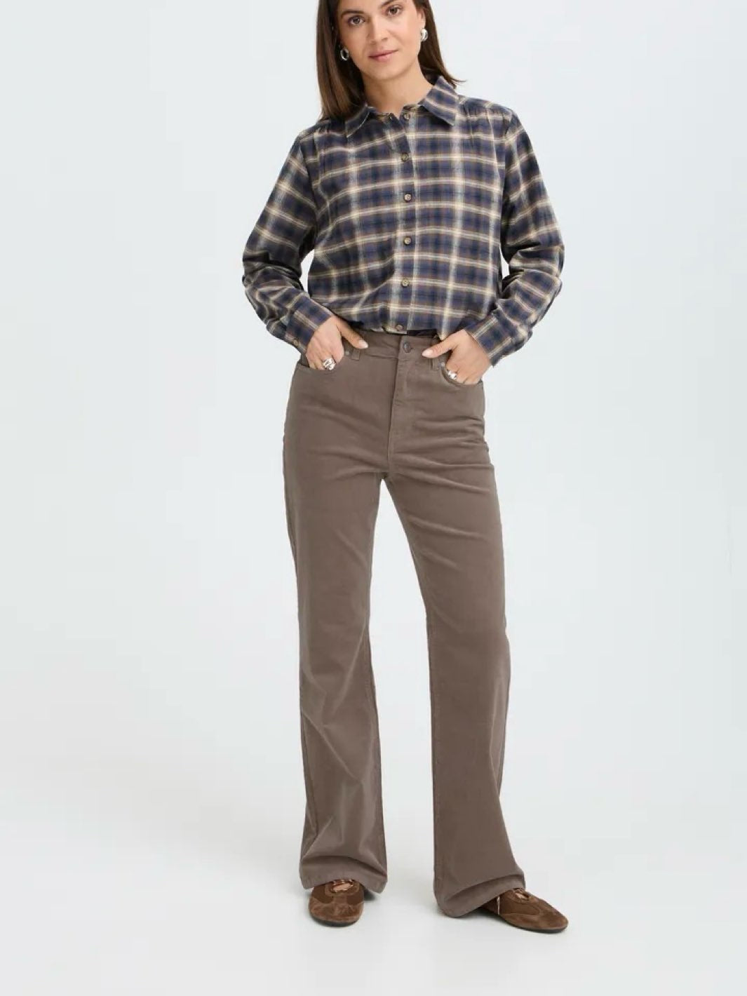 BUKSE PZSALLY BOOTCUT WALNUT