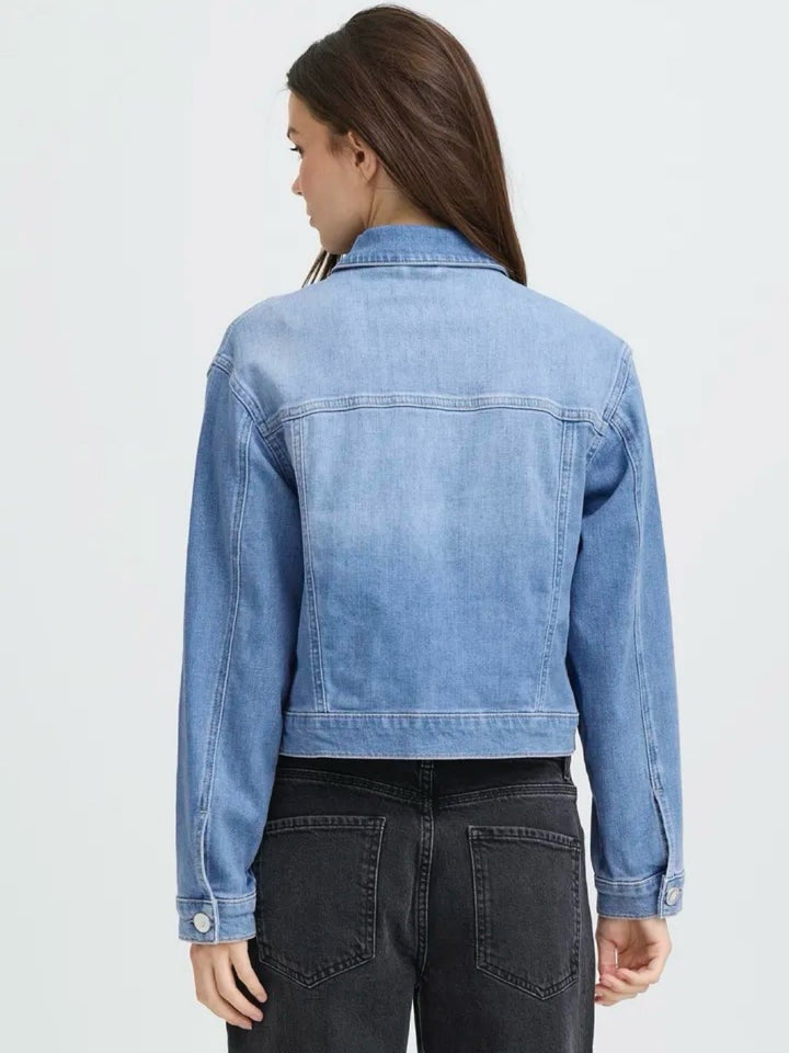 DONGERIJAKKE PZANNI MEDIUM BLUE DENIM