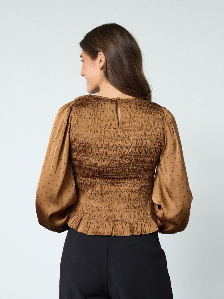 BLUSE NIX DOT COGNAC