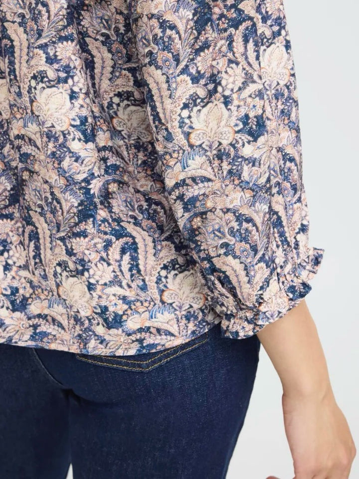 BLUSE PZPERNILLE DARK BLUE PAISLEY