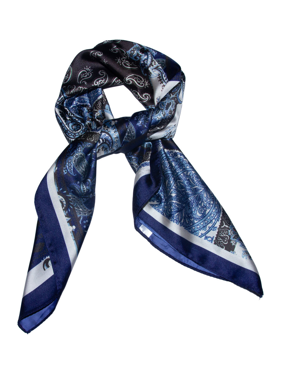 SKJERF FIRKANT PAISLEY NAVY