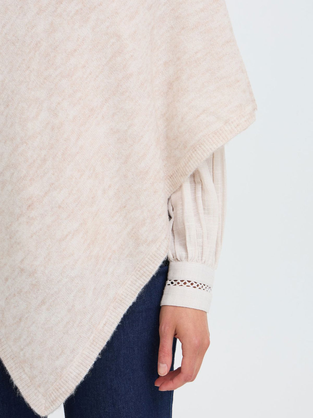 PONCHO FRSANNY OATMEAL MELANGE
