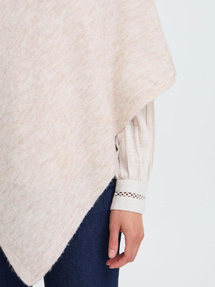 PONCHO FRSANNY OATMEAL MELANGE