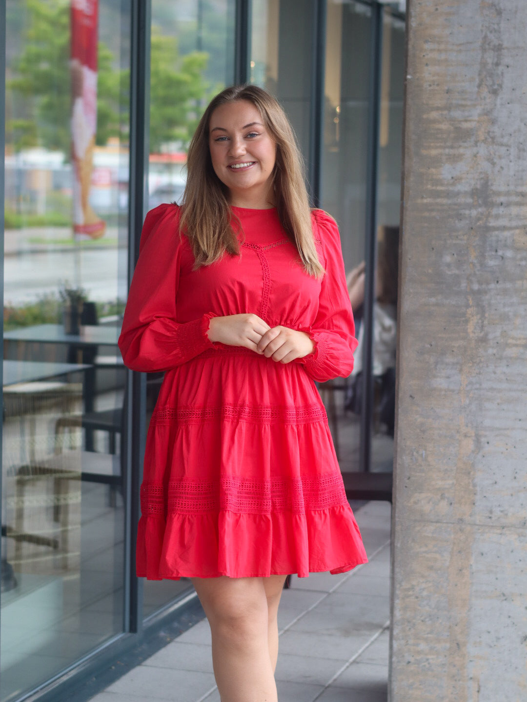 KJOLE ELOISE L/S RED
