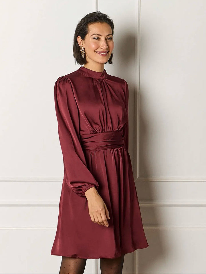 KJOLE ALIBA SATIN BORDAUX