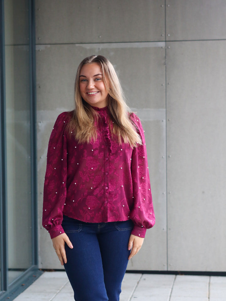 BLUSE VIRSA BORDEAUX PEARL