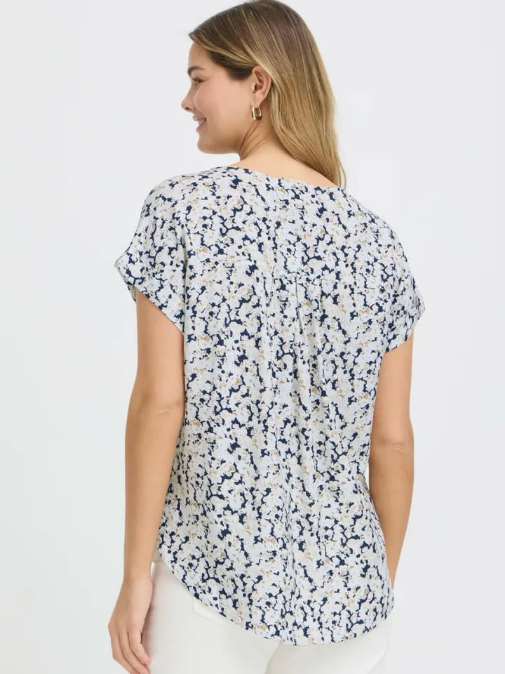 BLUSE FRHEAT NAVY BOHO FLORAL