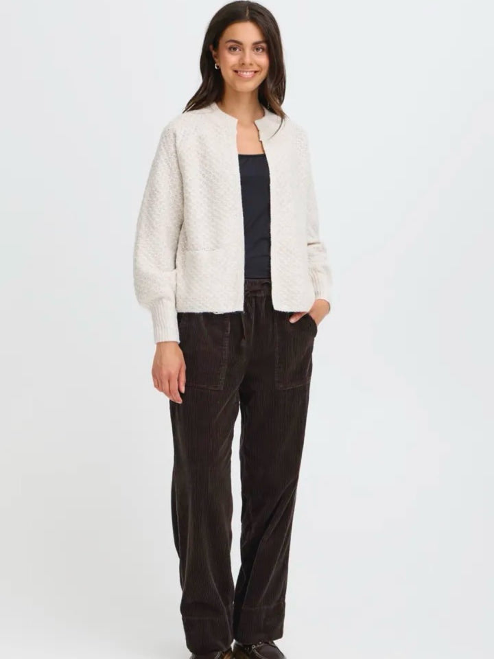 CARDIGAN FRBEVERLY OATMEAL MELANGE