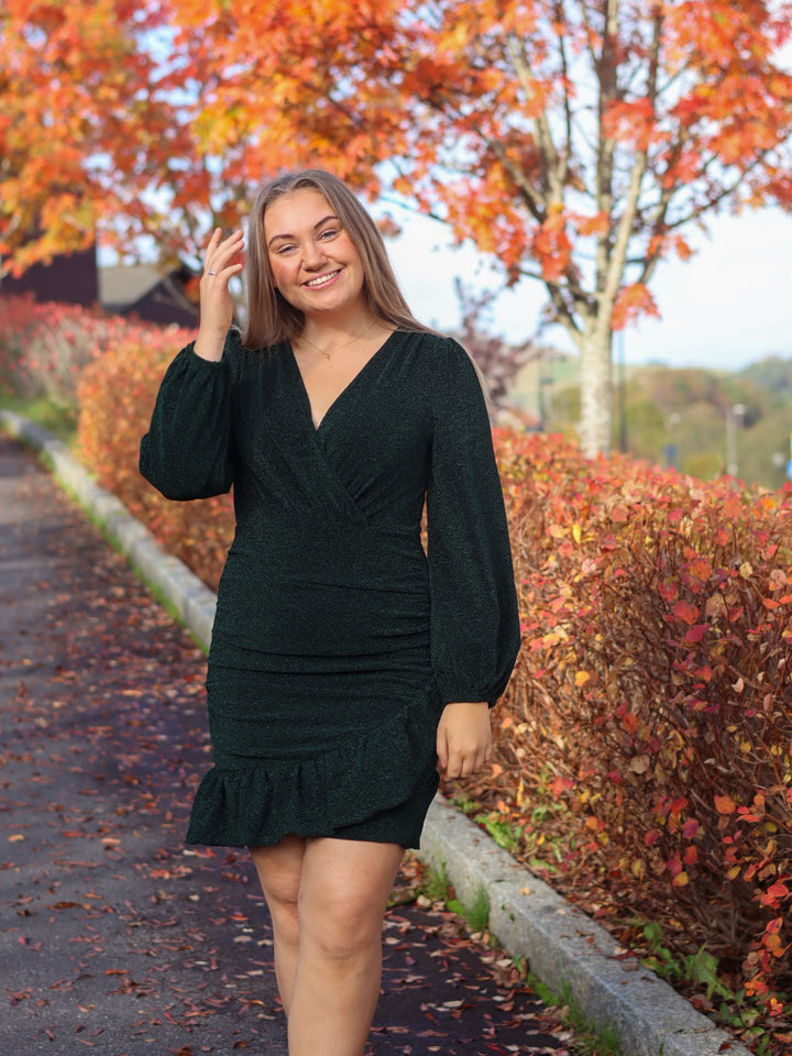 KJOLE ALYSSA SPARKLE DK GREEN