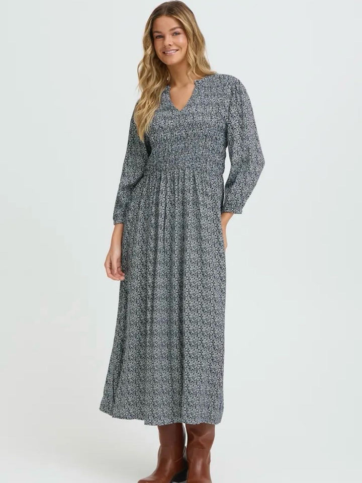 MIDIKJOLE FRFLOWY TINY PETAL NAVY