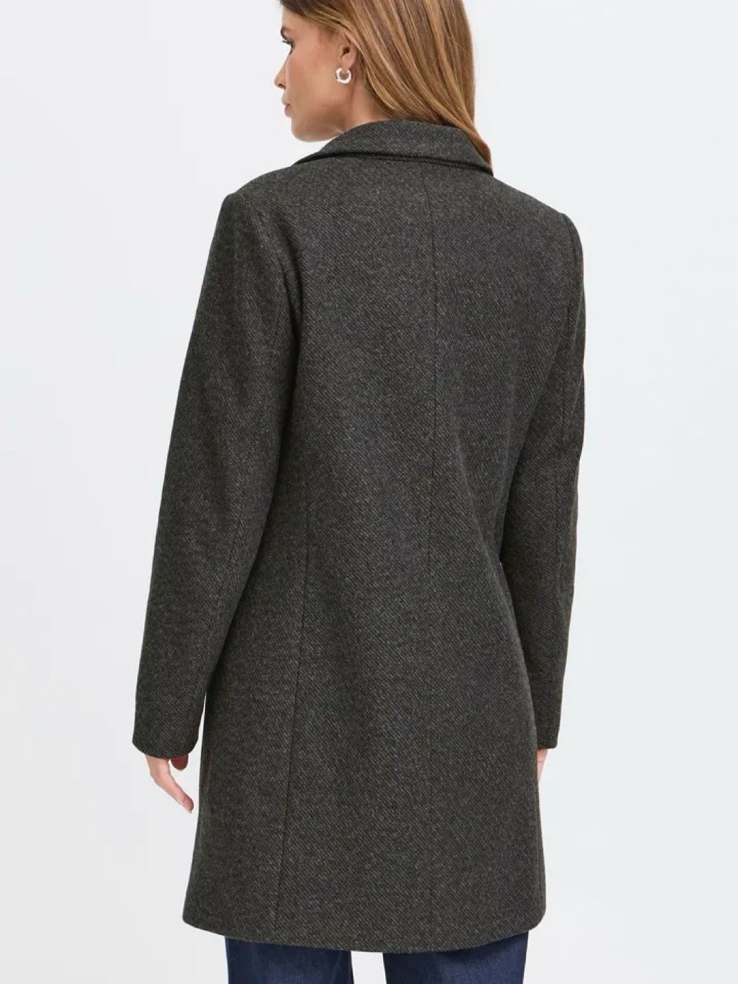 KÅPE FREVILLA LONG CHARCOAL MELANGE