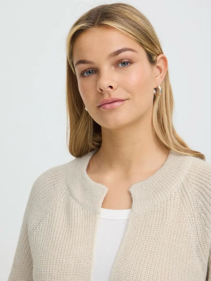 CARDIGAN FRERETTA OATMEAL MELANGE