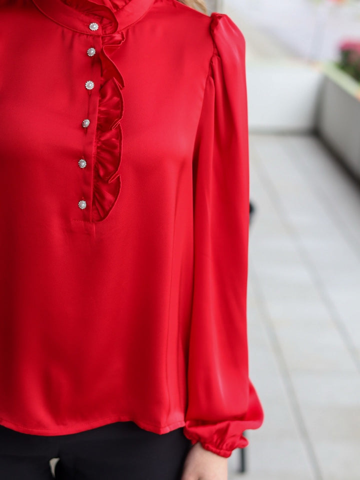 BLUSE VANDA SATIN RED