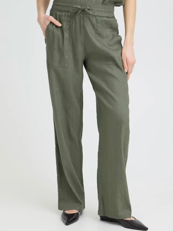 LIN BUKSE PZLUCA DEEP LICHEN GREEN