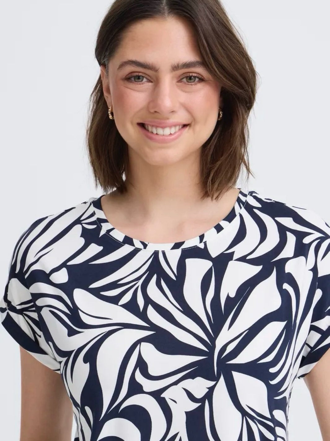 T-SKJORTE FRSEEN  FLORAL REVERIE NAVY