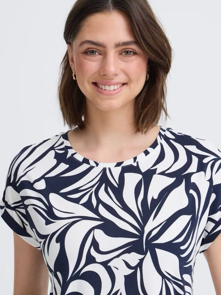T-SKJORTE FRSEEN  FLORAL REVERIE NAVY