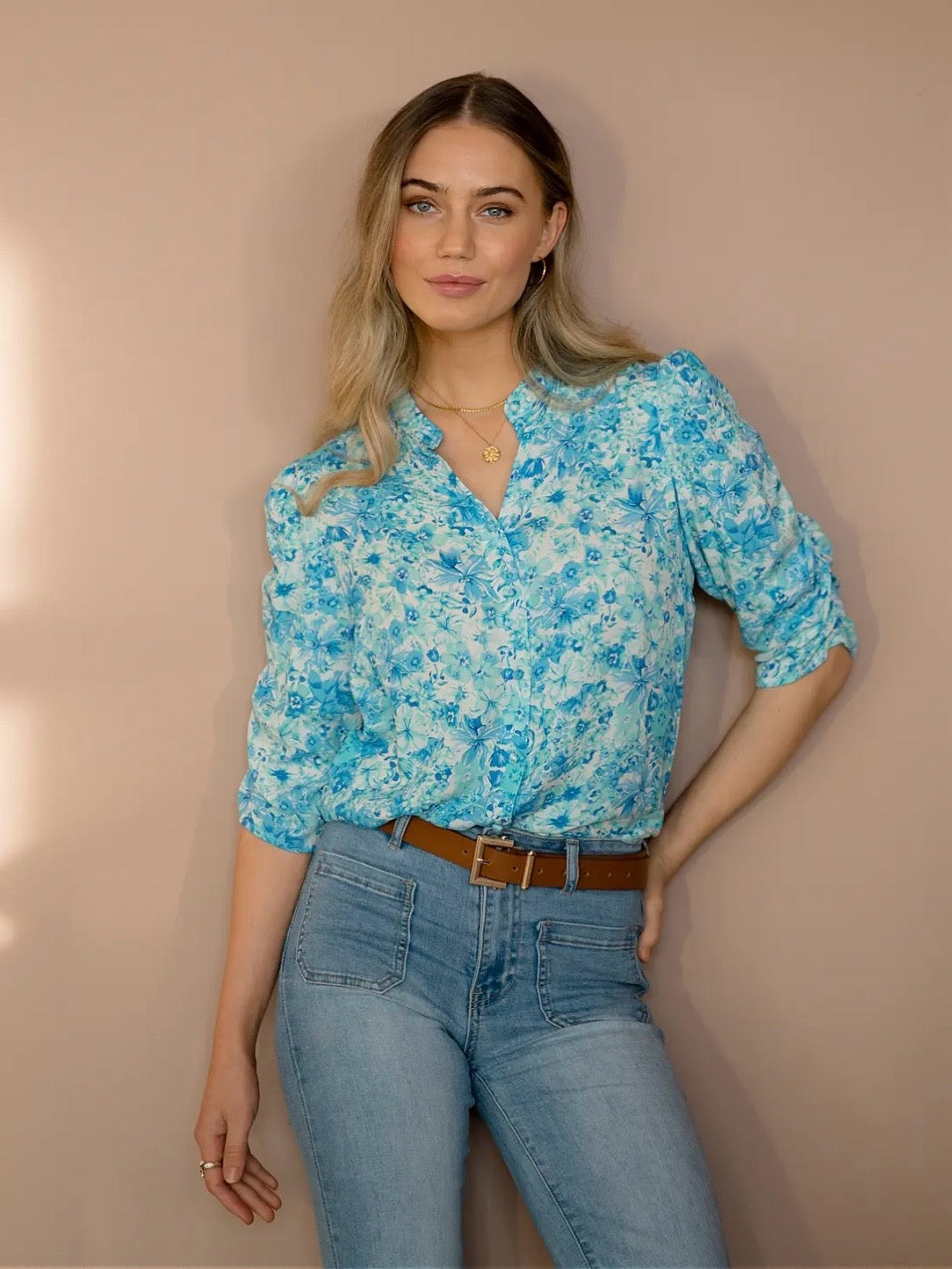 SKJORTE DONNA FLEUR REGATTA BLUE