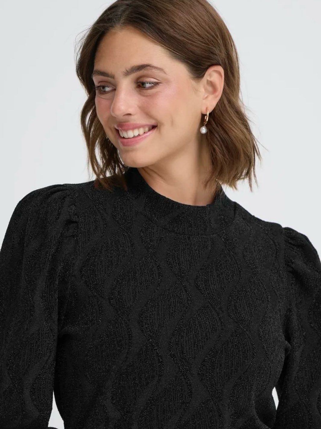 BLUSE FRAVALON BLACK GLITTER