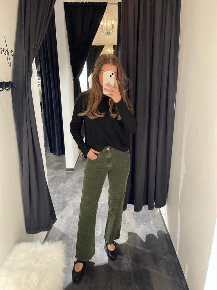 BUKSE HANA CORD MOSSY GREEN