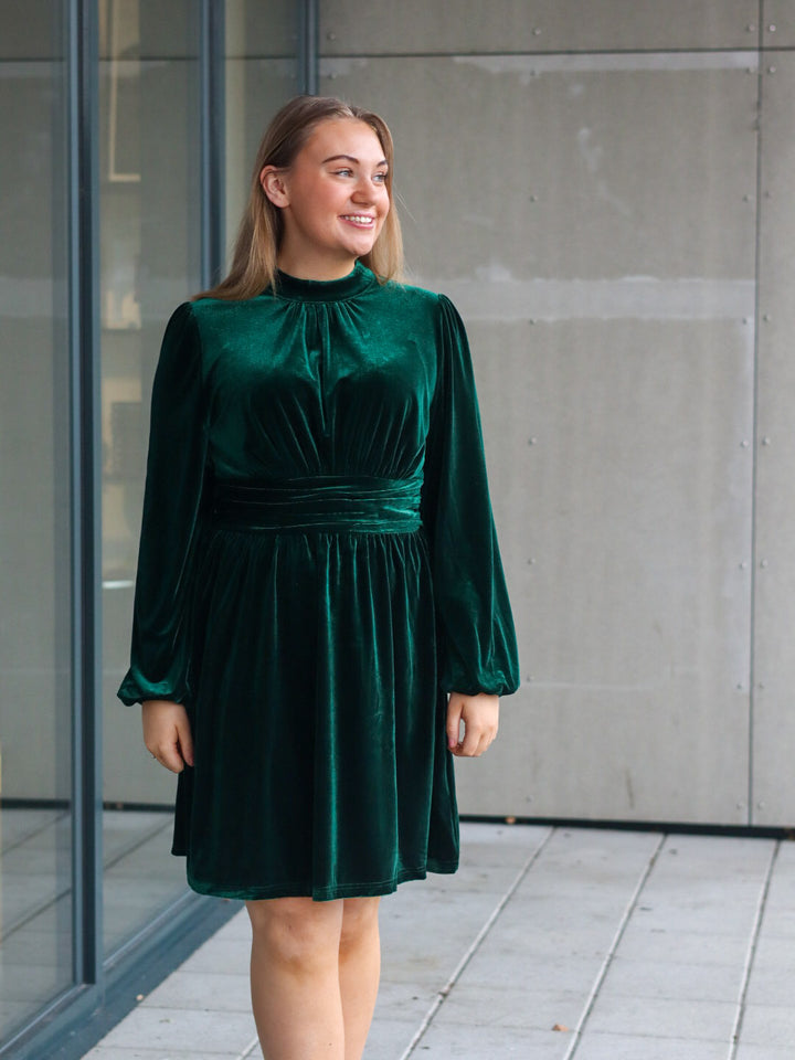 KJOLE ALIBA VELOUR DK GREEN