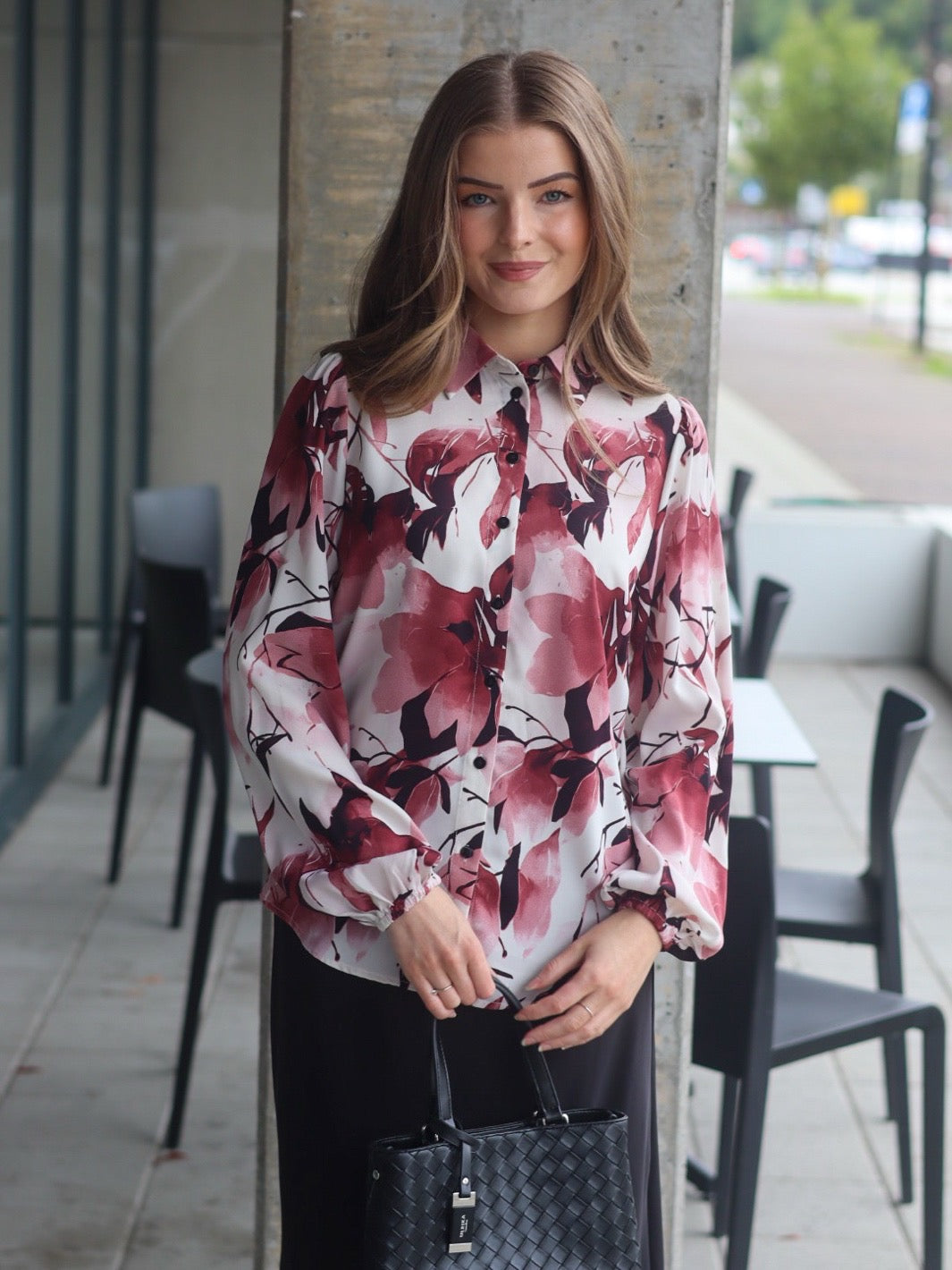 SKJORTE EBBEY BLUSH FLOWER