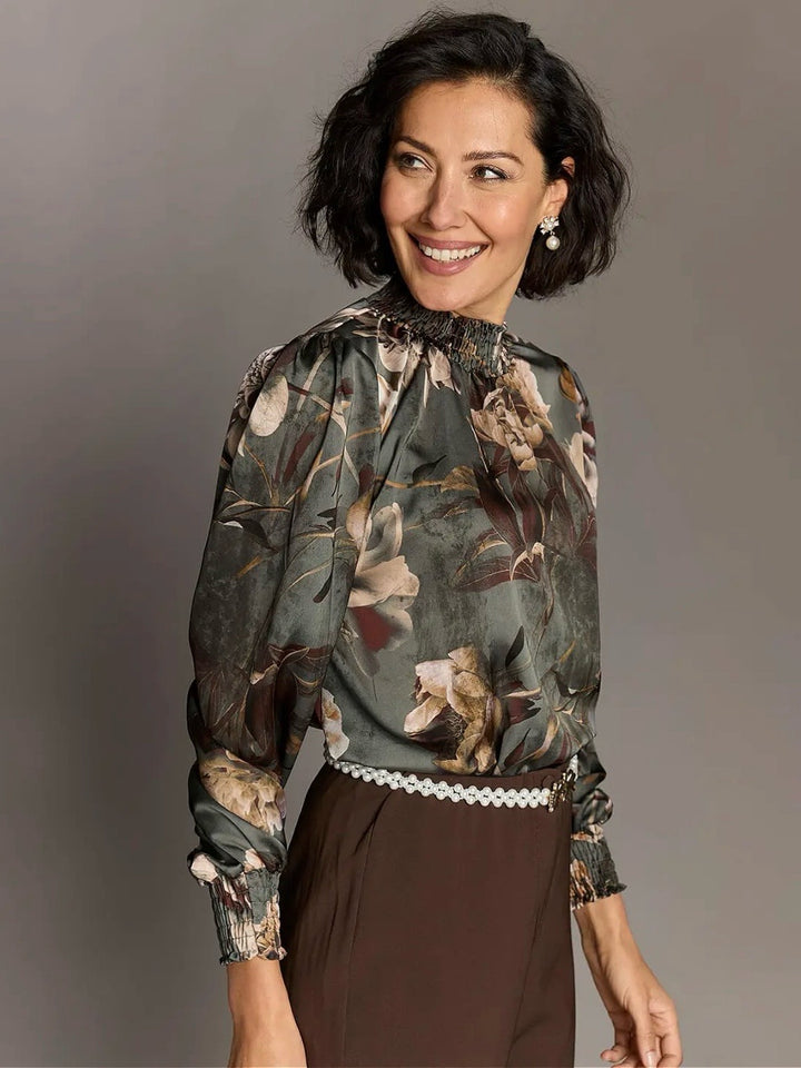 BLUSE JULIET PANA DK GREEN