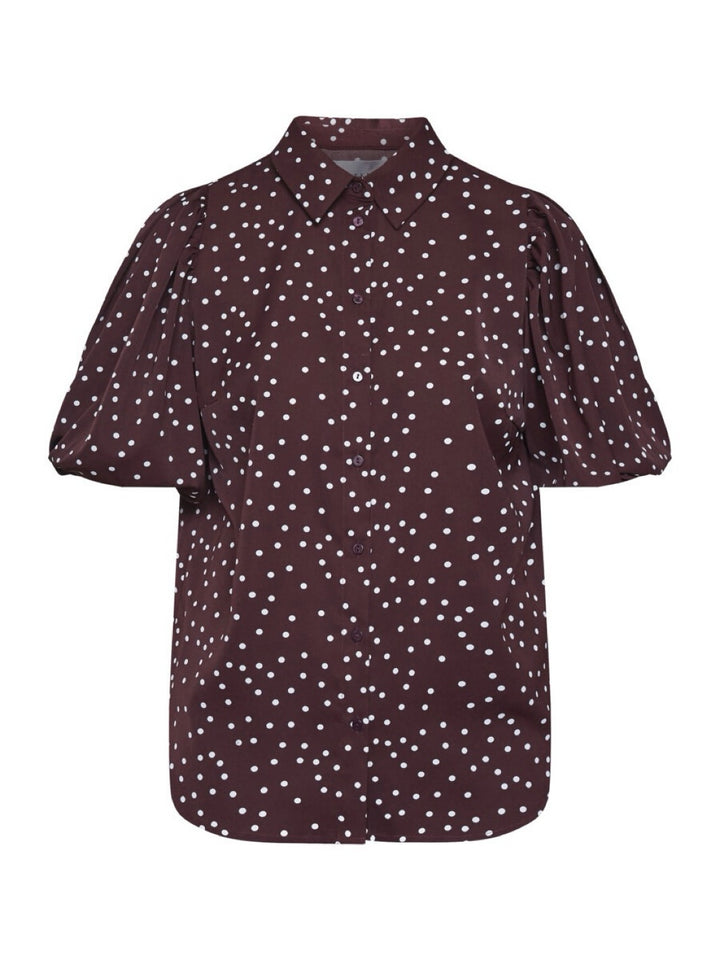BLUSE ELLA BORDEAUX DOT