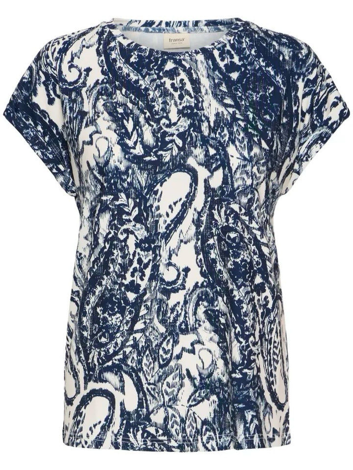 T-SKJORTE FRSEEN NAVY PAISLEY